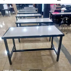 meja besi granit ukuran 64cmx124cm dan tinggi 75 cm