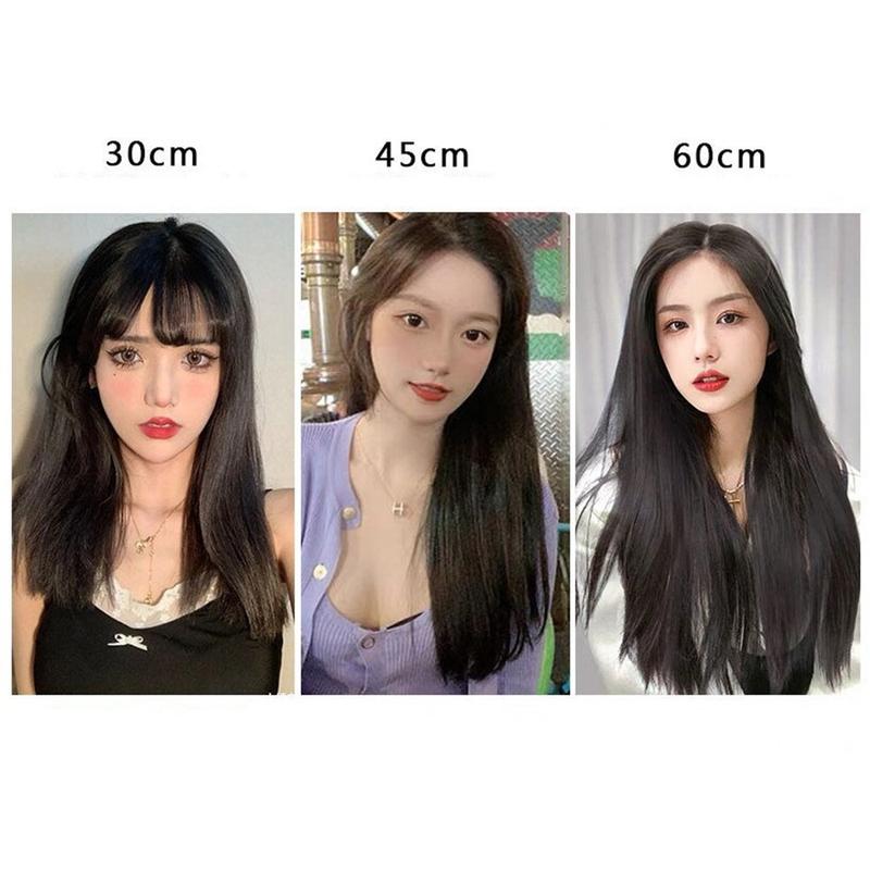 Product Introduction of (Shipment from Philippines) Harry 1PC Simulated straight single card wig piece female invisible seamless One Piece wig patches hair extensions 30cm /45cm 14