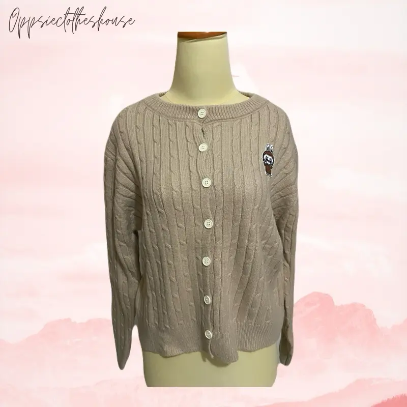 kardigan rajut model Korea (Korean cable knit cardigan)