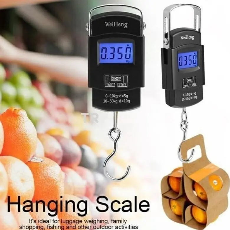 Timbangan Gantung Koper Digital Mini kapasitas 10-50 kg Layar LED Terang Stabil Kuat Kokoh Serbaguna Praktis  Portable Mudah Digunakan Elecktrik Travel Scale 3