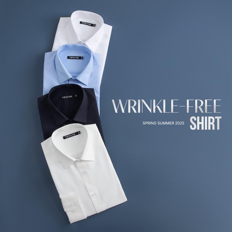 Áo sơ mi nam TORANO TB002 dài tay slimfit nhiều màu sắc - Modal và Poly - Menswear Cổ Tròn Trắng