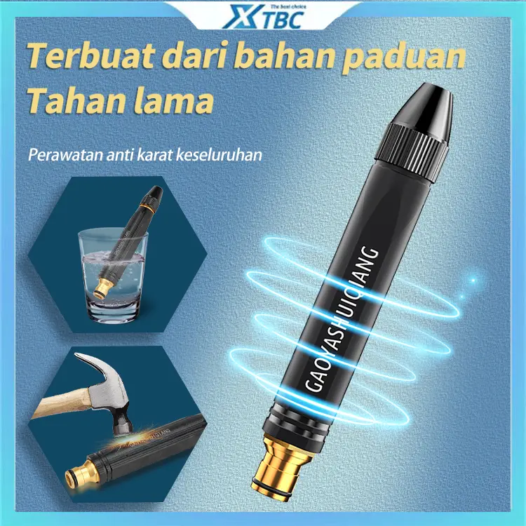 XTBC Kepala Semprotan Air Tanpa Selang Semprotan Air Cuci Mobil / Alat Semprotan Air Steam Cuci Motor Mobil Kepala Semprotan Air Tanpa Listrik / Semprotan Air Jet Spray Super Kencang / Alat Cuci Motor Siram Tanaman / Semprotan Air Multifungsi Car Logam