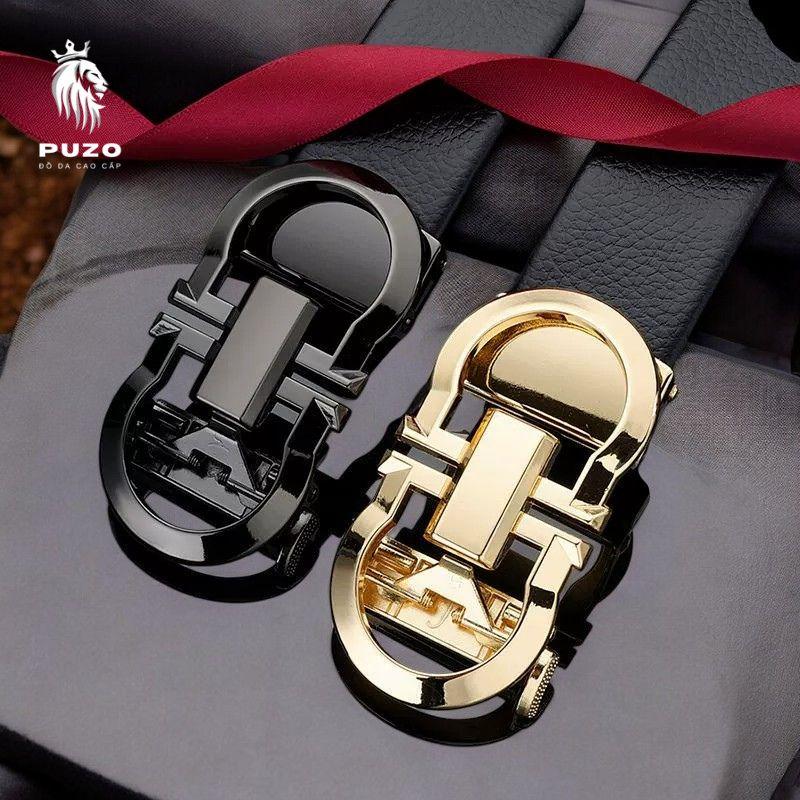 Thắt Lưng Nam PUZO Da Pu Cao Cấp Khóa Tự Động Hợp Kim Không Rỉ Da Mềm Mại Không Bong Tróc TL14