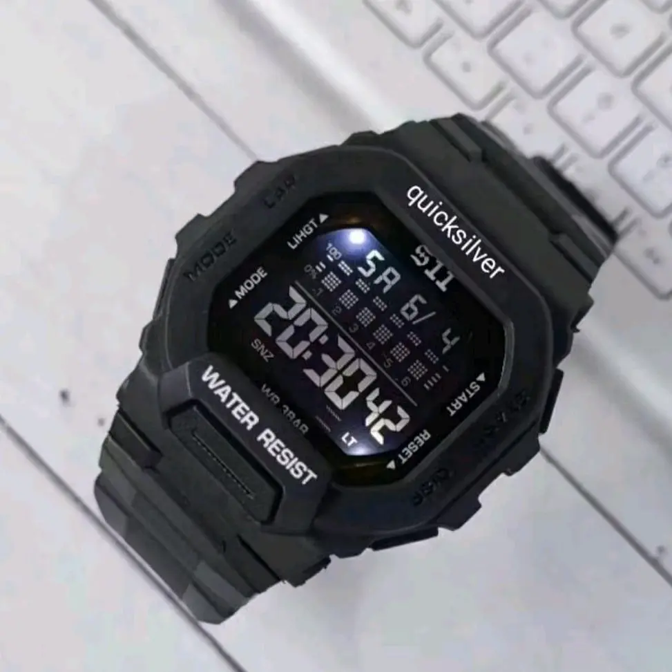 Jam Tangan Anak, Pria Quicksilver Water Resist Strap Rubber Digital Fashion Original Cod