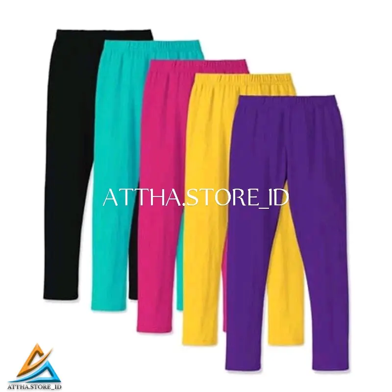 paket hemat isi 5, legging anak kaos, celana legging anak perempuan usia 2-15 tahun, legging anak bahan soft rayon Anak-Anak Bunda 1
