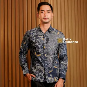 Dananta Batik Pria Modern Motif Kartana Lengan Panjang Pendek Batik Premium