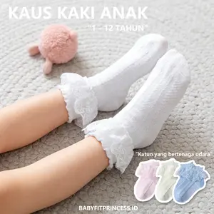 Babyfit Princess Kaos Kaki Anak Perempuan Cotton Renda Gaya Korea Import untuk Pesta Usia 1-12 Tahun - Fashion