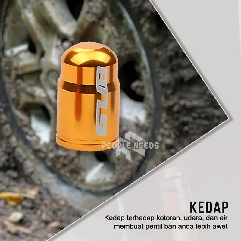 Pentil Ban Sepeda GUB Aluminium Aloy Motor Mobil isi 2 pcs 6