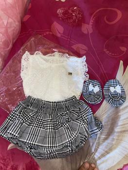 Product Review of Setelan Baju Brukat Jumper Rok Anak Bayi Perempuan Usia 0-6 Bulan Lucu Pakaian Baby Girl Kekinian Pergi JAlan Kondangan AGATHA JUMPER SET from A**✨ 0