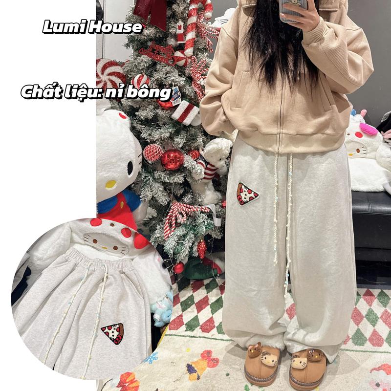 (DEAL MÀU MỚI) LUMIHOUSE / QUẦN NỈ BÔNG HÀN STYLE GIÓ MÙA UNISEX NAM NỮ FOM ỐNG RỘNG XUÔNG Q12
