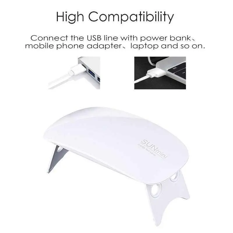Pengering Kutek Kuku UV LED Nail Dryer 6W / Peralatan Kutek / Aksesoris Kutek / Kecantikan Kutek / Aksesoris Penghias Kuku 3