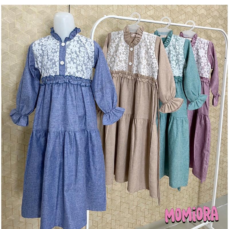 Dress panjang Lyra gamis anak perempuan usia 2-10tahun bahan katun madinah 0