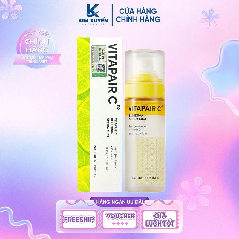 Serum xịt khoáng NATURE REPUBLIC Vitapair C Blending Serum Mist 80ML