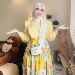 [ COD ] Rok Bunga Mayung Lebar Rample Floral Skirt Rayon Adem dengan Desain Elegan dan Nyaman untuk Dipakai Sehari-hari
