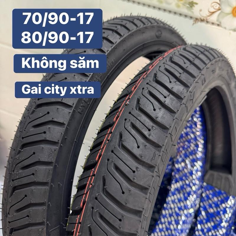 Mã (19) Cặp vỏ 70/90-17 và 80/90-17 (Không Săm) gai City Extra (383) Lốp Xe Số thương hiệu DPLUs cao cấp bám đường tốt.