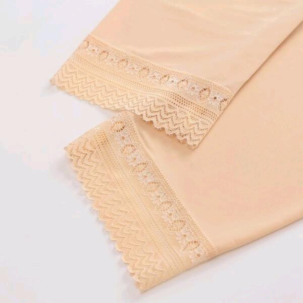 SG LADIES LONG INNER PANTS FITTING WITH LACE AT ANKLE COOLING COMFY SILKY NYLON SPANDEX NOT STRETCHABLE KINDLY CEK WITH US IF UNSURE OF SIZE Innerwear Bottom Womenswear Breathable 7