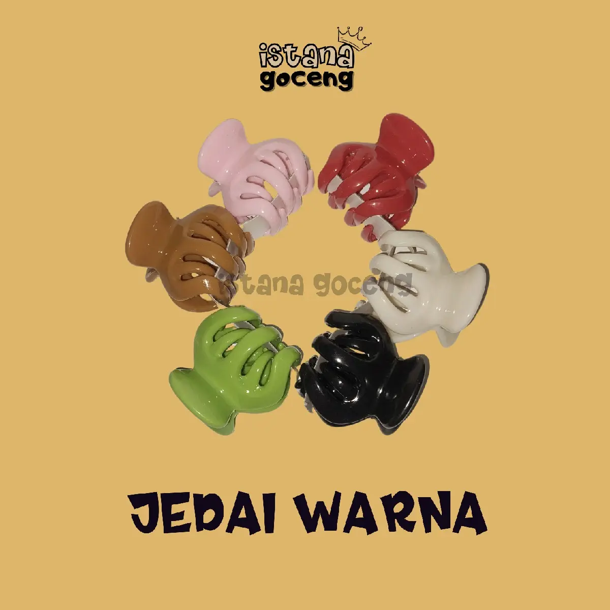 [1pcs] JEDAI JEPIT RAMBUT BADAI 5 CAKRAM WARNA WARNI