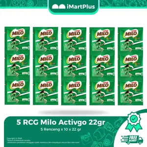 50 PCS MILO ACTIVGO SACHET 5 RENCENG Nestle Milo Activgo Sachet 5 Renceng 10 pcs per Renceng 22gr BPOM Certified Cokelat Autentik Minuman Coklat Asli Praktis dan Lezat