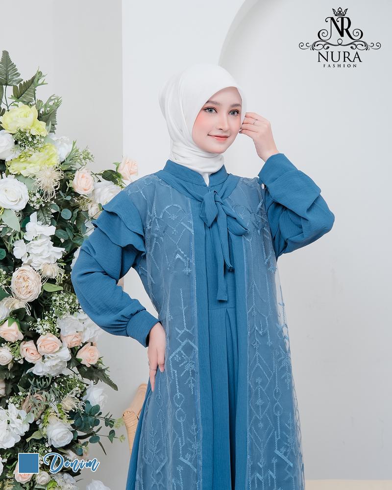 Product Introduction of Gamis Brukat Kondangan Terbaru 2025 | Crinkle Premium | Busui | Gaun Pesta elegan Brokat Cantik 19
