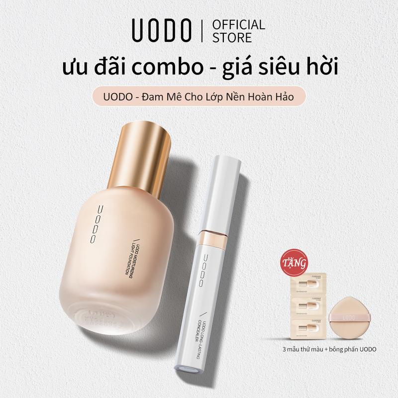 Combo bán chạy Kem Nền UODO + Kem Che Khuyết Điểm UODO Cấp ẩm lâu trôi không trôi phấn cho da khô