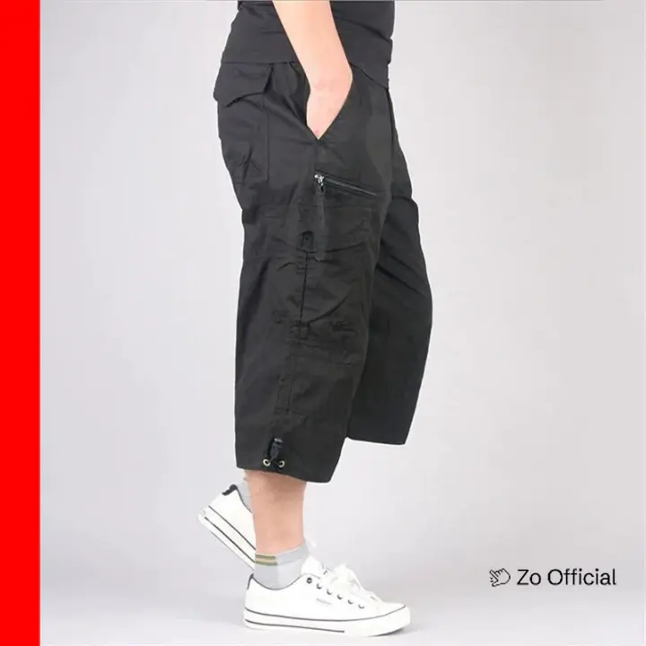 Garvelo Belerizza Celana Pendek Cargo Pria Bahan Katun Chino panjang 3/4 Model Casual Kualitas Distro 4
