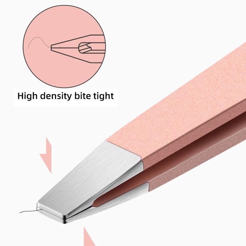 Product Introduction of 4Pcs Precision Stainless SteelTweezers For Eyebrow HairFacial Hair Removal,Splinter, Blackhead Slant TipAngle Tip Pointed Tip Makeup Durable Cosmetic 4