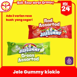 Jeli Gummy Konjac Kenyal Beragam Rasa 24 Pcs - Puding, Pudding, Food, Camilan, Green, Grape, Jajanan