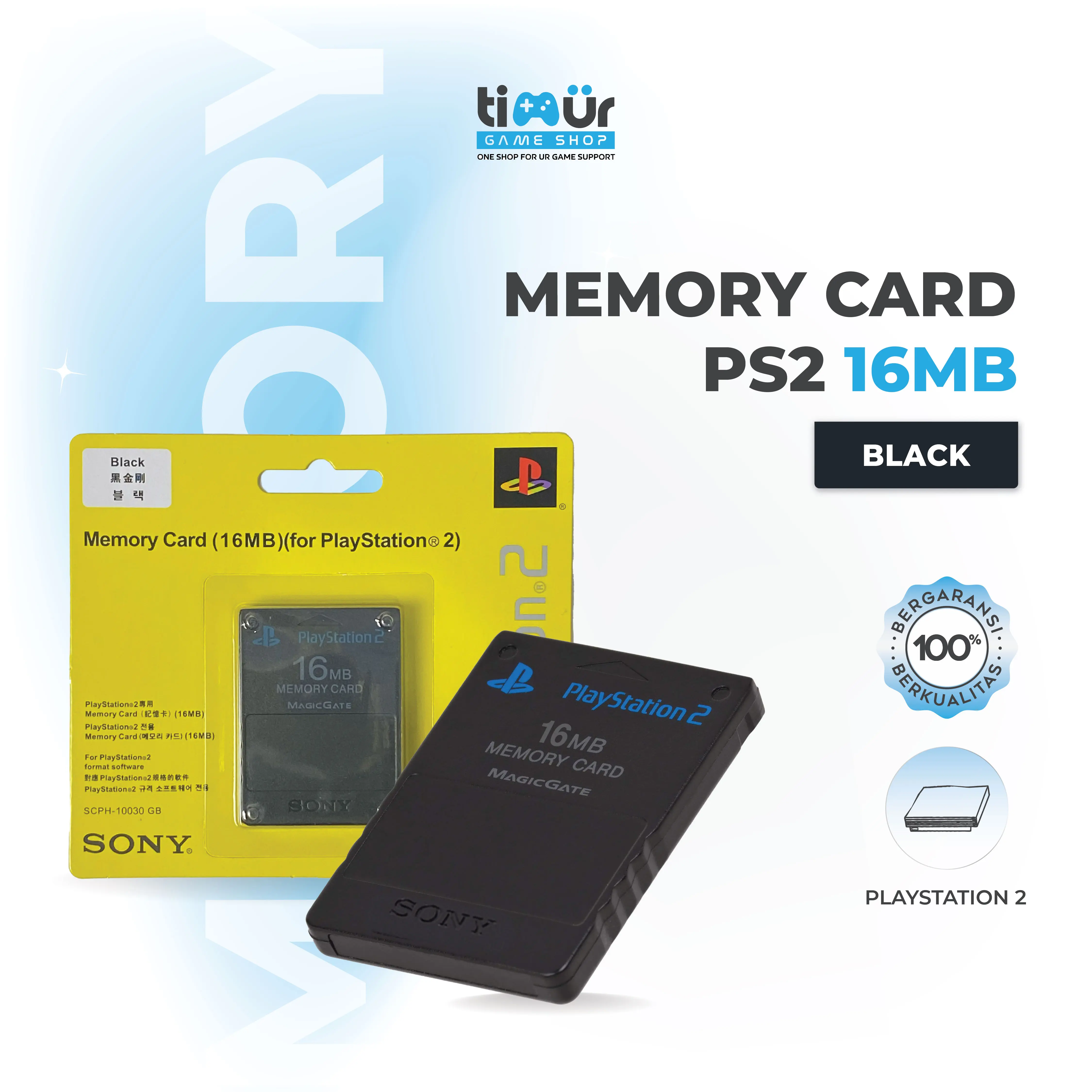 SONY Memory Card MC PS2 16MB Hitam - Original