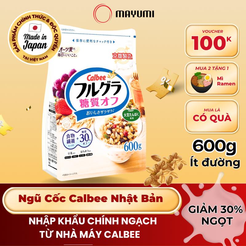 {LIVE} Ngũ Cốc Trái Cây Calbee 600g Ít Đường Nhật Bản, Ngũ Cốc Sấy Giòn Dinh Dưỡng