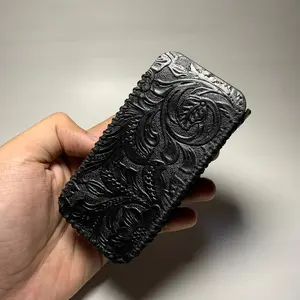 Sleeve Case Kulit Asli Flower Emboss Hexohm V.3 Anodized