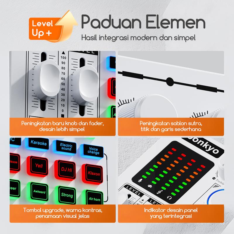 Product Introduction of Bonkyo F999MAX Sound Card Bluetooth Live SoundCard F999MAX Soundcard Audio Live Mixer untuk Live streaming Karaoke 17