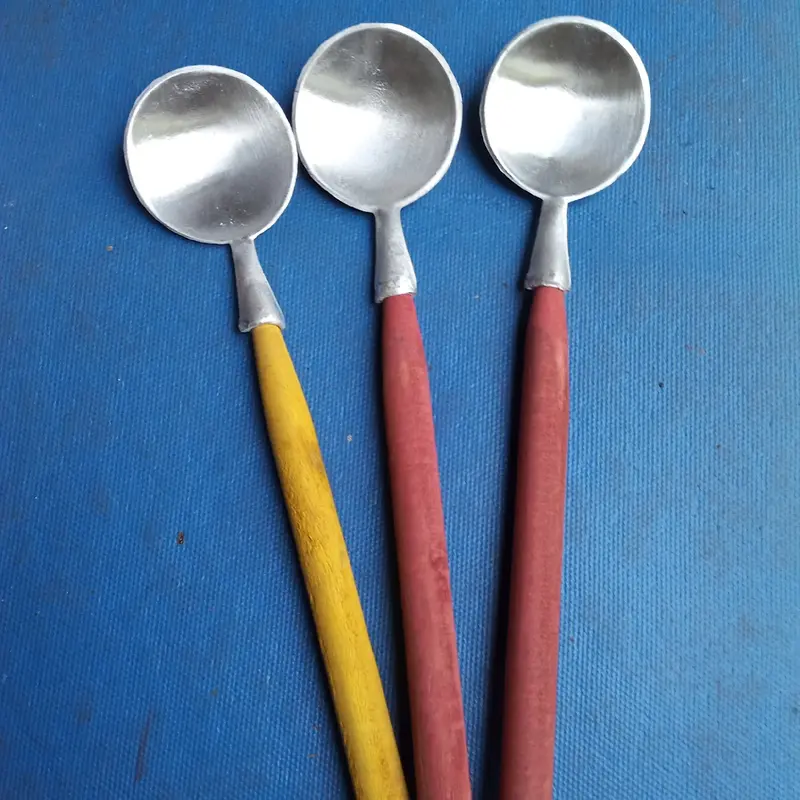 Cetakan Bakwan Aluminium Cor Anti Lengket Kayu 7cm x 35cm - Alat Dapur 0