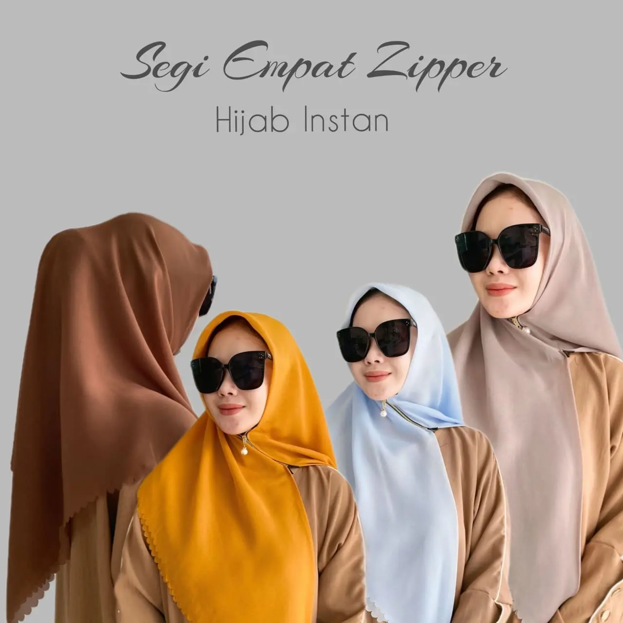 Jilbab/Hijab instan zipper / kerudung instan ziper resleting segi empat / segi empat instan zipper / Hijab wanita terbaru / kerudung segi empat mewah elegan / jilbab 2022 viral / kerudung / jilbab instan terbaru 2021 gratis ongkir /hijab zipper resleting