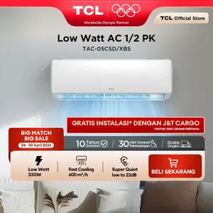TCL AC TAC 05 CSD/XBS 0.5 PK AC Low Watt [INDOOR + OUTDOOR ONLY] - 1/2 PK Mini Full Set - 1 2 PK Baru - Tersedia Pemasangan Jabodetabek