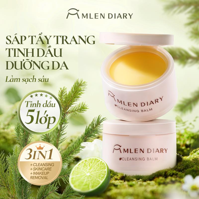 Mlen Diary - Sáp tẩy trang tinh dầu tuyết tùng, làm sạch dịu nhẹ, nhũ hóa trong 1 giây, không nhờn rít, dùng được cho mọi loại da kể cả da nhạy cảm và bà bầu, công dụng 3in1