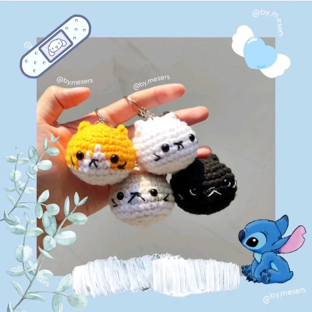 MESERS - Cat Crochet Keychain