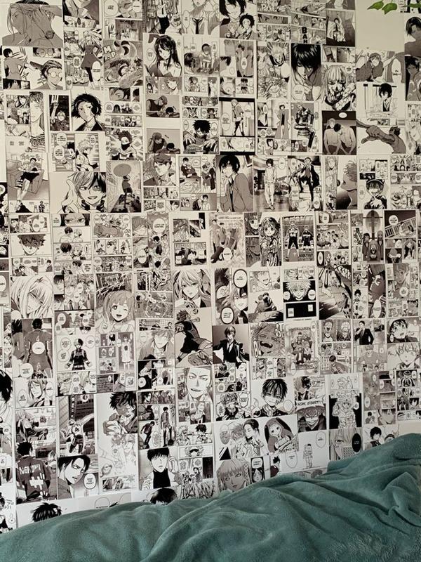 POSTER MANGA STICKER TINGGAL TEMPEL WALL DECOR ISI 16 PCS ( BISA REQUEST ) ( BISA COD ) ( PROSES CEPAT, 1 HARI JADI ) 2