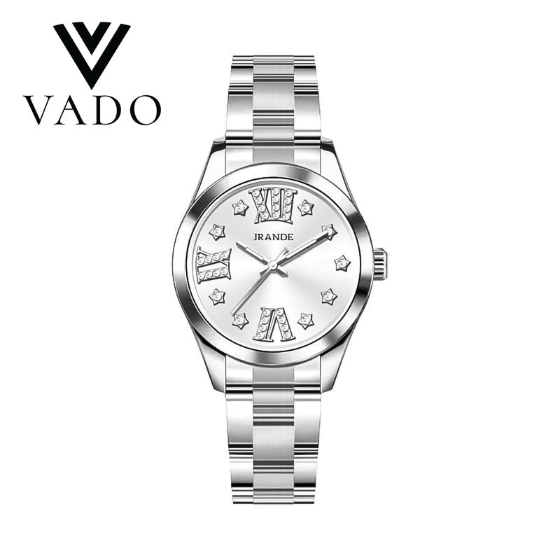 [LIVE] Đồng Hồ Nữ Đẹp Nhỏ Gọn Mặt Tròn, Dây Kim Loại, Mặt Số Đính Đá, Phong Cách Thanh Lịch - JRANDE DHJ9731