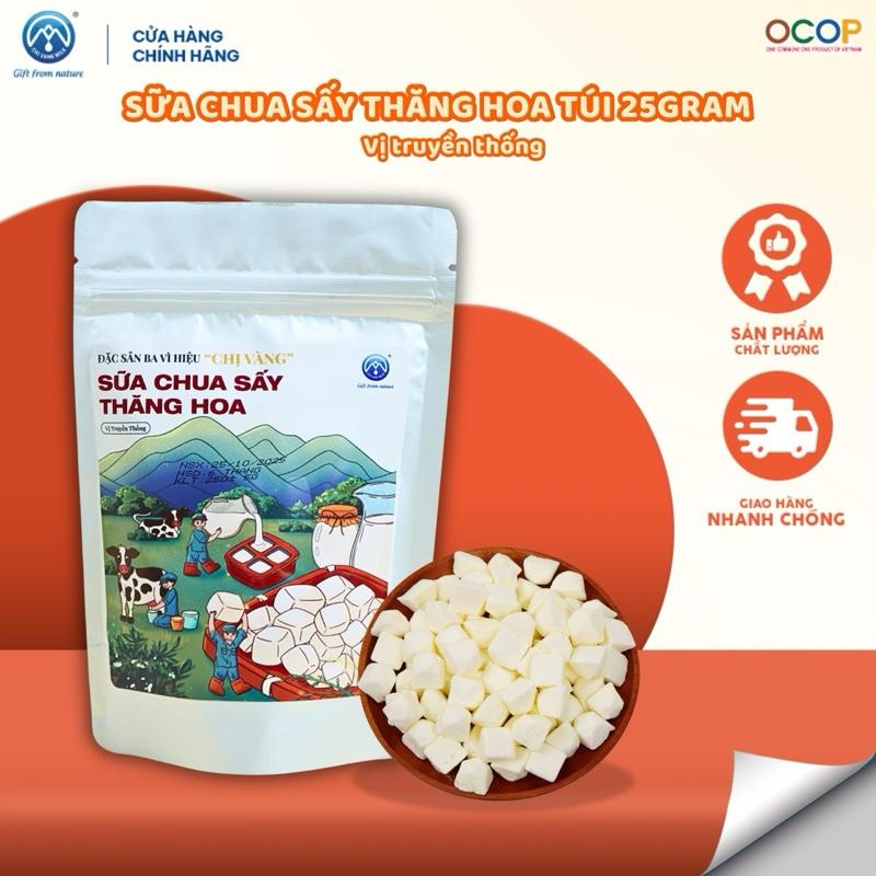 Sữa chua Sấy thăng hoa vị truyền thống túi 25gram Sữa Chị Vàng OFFICIAL