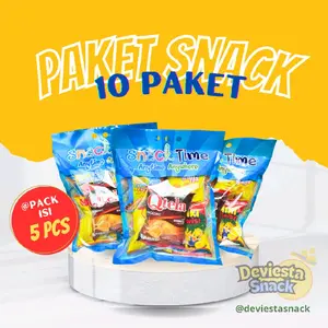 (ISI 5) 10 Paket Snack Time Indofood Acara Pesta Ulang Tahun Hajatan isi 5 Pcs snack per Paket Snack