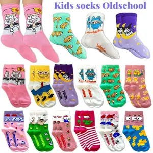 Kids Socks Oldschool Kaos Kaki Anak Perempuan Motif Lucu Size 1-6 Tahun Bahan Lembut Elastis Menyerap Keringat Anti Bau Fashion Anak TK-Paud - Anak-Anak