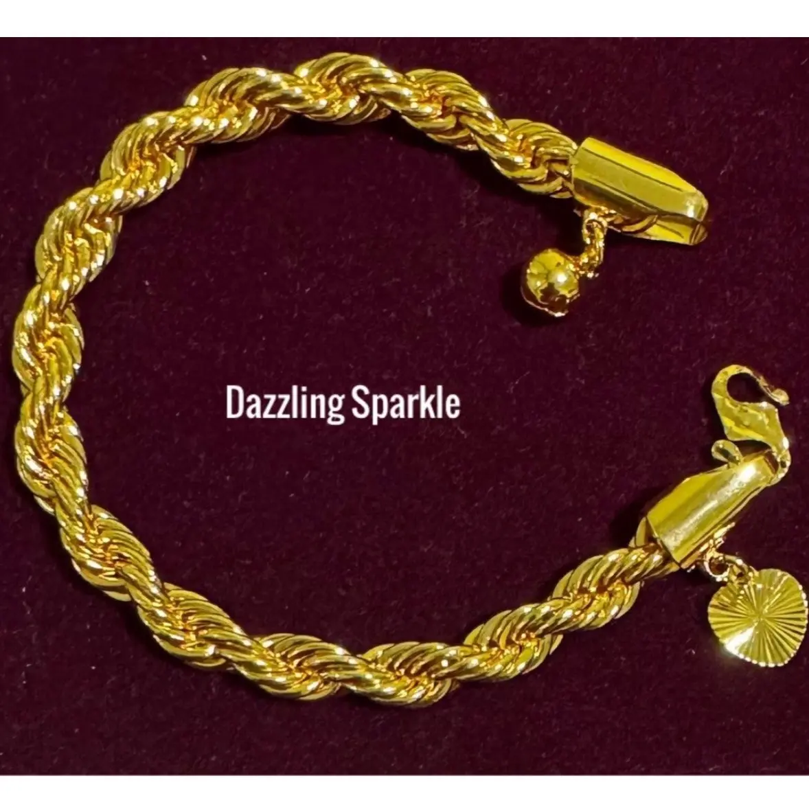 Bracelet Rope Suasa 916 Gold Plated 6 mm  (cop 916)