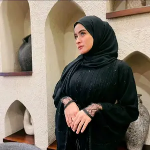 NEW ABAYA TASYA . EID SERIES detail tangan komprang kombinasi renda dan brokat elegan premium quality cantik