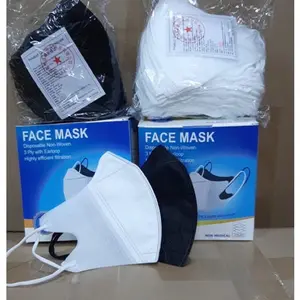 Masker duckbill FM hitam putih dewasa isi 50//box best seller