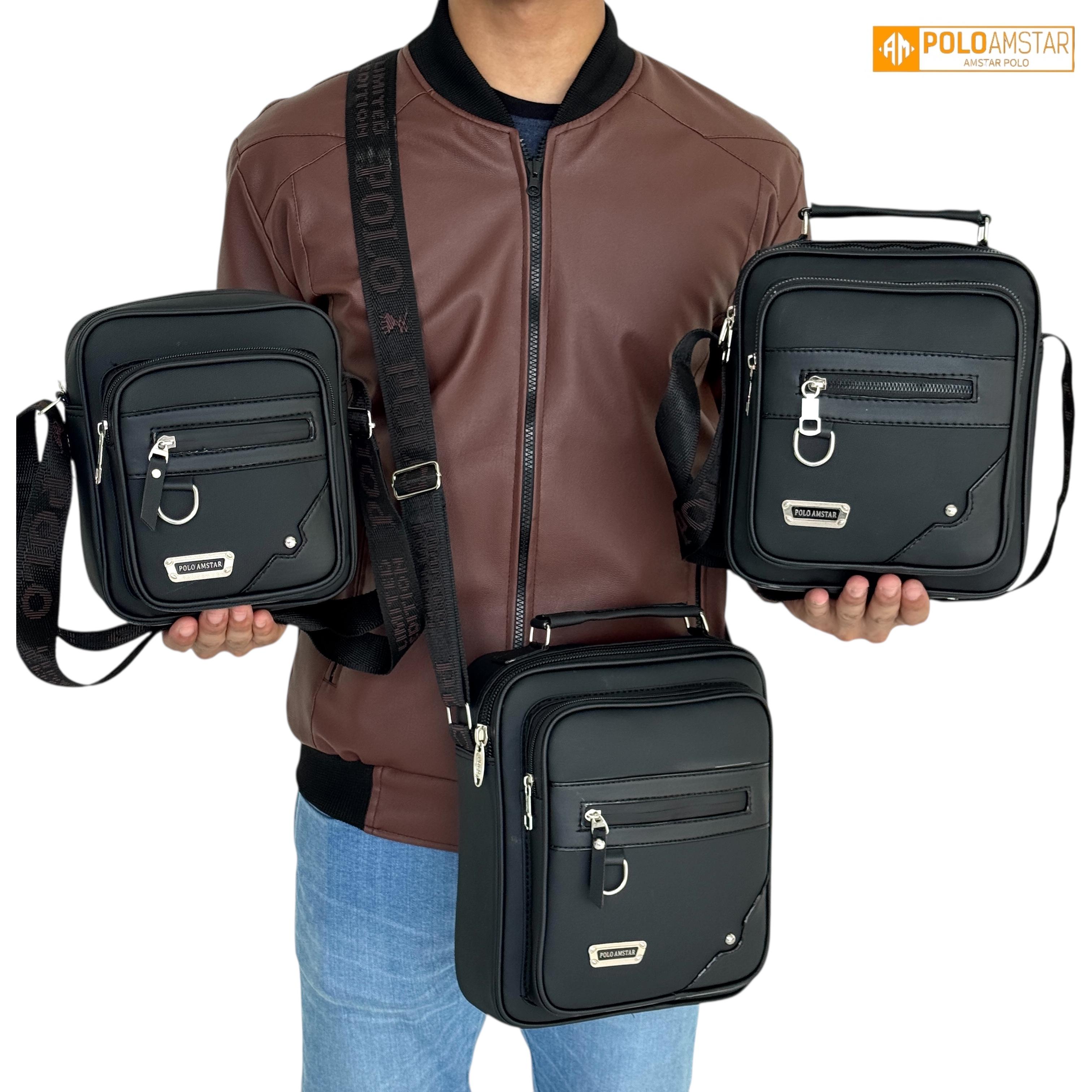 POLO AMSTAR Slingbag Tas Pria Selempang Bahu Casual 3 Ukuran