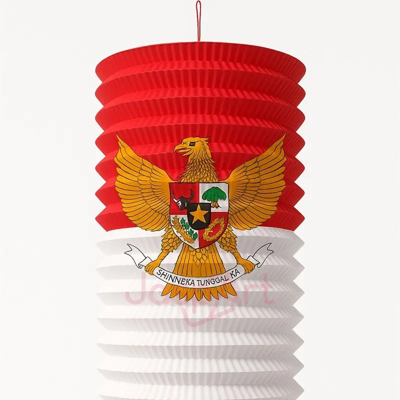 LAMPION LONJONG GAMBAR PANCASILA TARIK SPESIAL KEMERDEKAAN Kertas