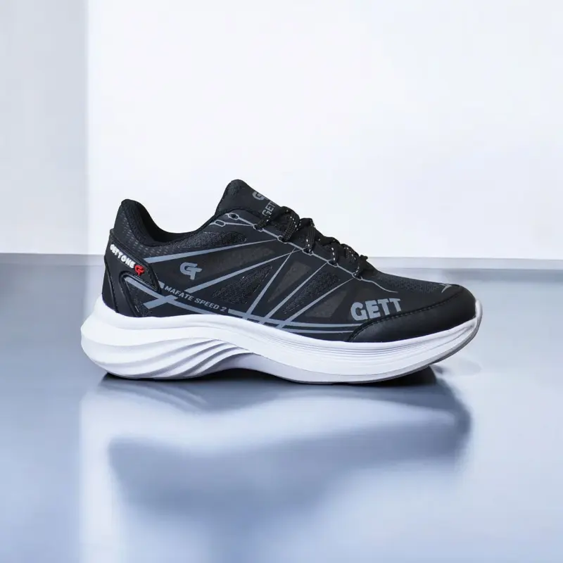 Sepatu Sneakers lari running Hitam Pria Wanita 4