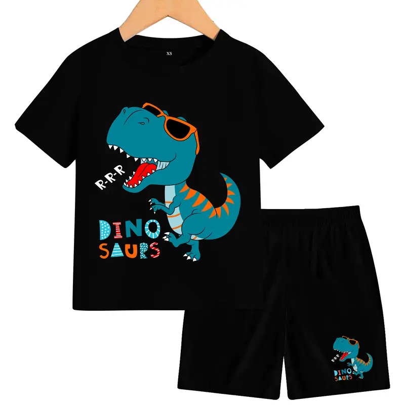 Setelan dino Anak-Anak Lengan Pendek Terbaru Fashion 4