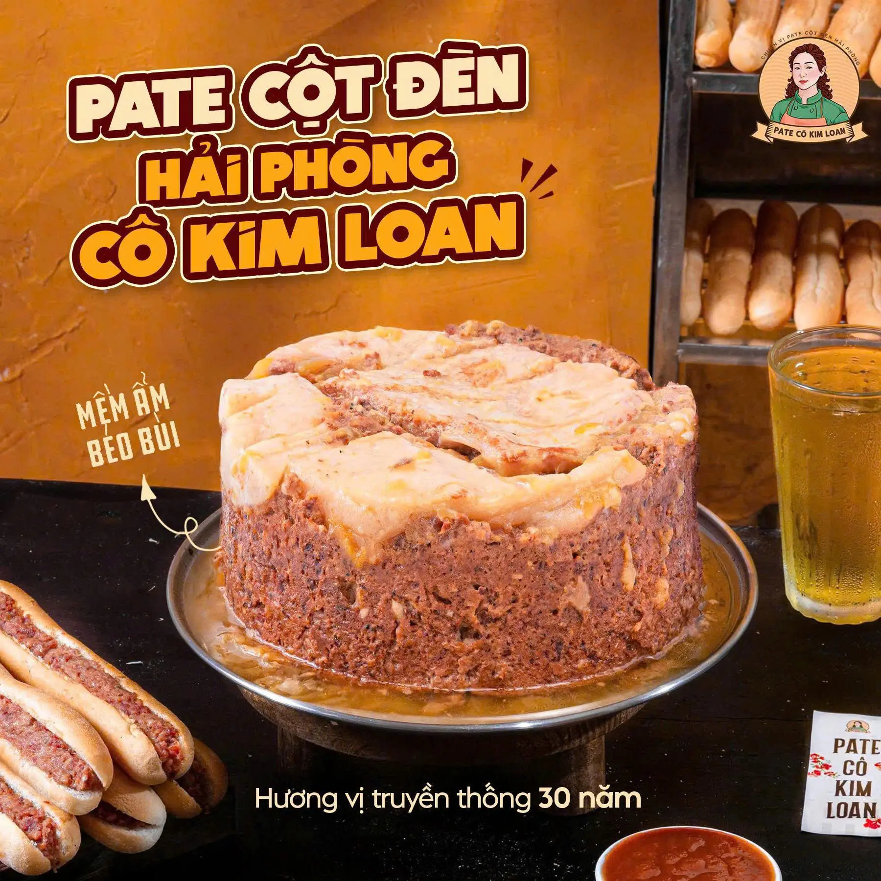 Combo 2 hộp Pa te 450g/hộp Pa te Cột đèn Hải Phòng chuẩn vị - Pa te Cột Đèn Cô Kim Loan - Thương hiệu truyền thống 30 năm