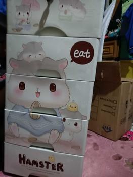 Product Review of Lemari Plastik Susun Bear 4 Dan 5 Tingkat Tempat Penyimpanan Laci Multifungsi Lemari Pakaian Anak Ada Kunci Storage Box from i**i 1